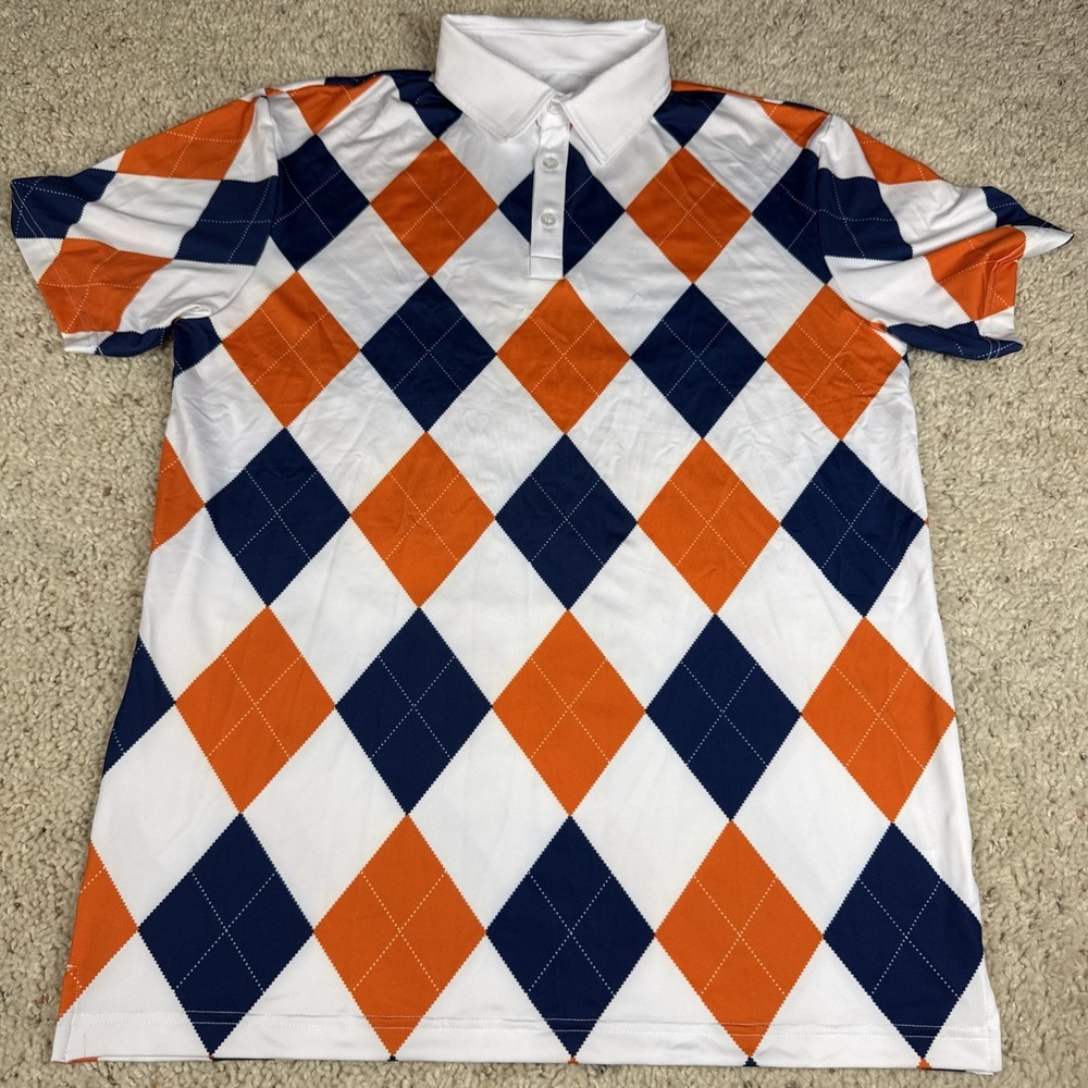 Loudmouth Polo Shirt Performance Golf Mens Medium Argile Excellent‎ Condition